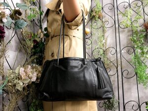 ●超美品●GUCCI グッチ●タッセル●ロゴプレート●リザード 型押し レザー 本革●トート ショルダー バッグ●黒●SV金具●Js53558