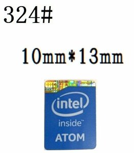 324# 4世代目 ミニサイズ【intel ATOM】エンブレムシール　■10*13mm■ 条件付き送料無料