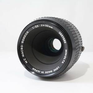 【並品】ミノルタ MINOLTA MC MACRO ROKKOR 50mm F3.5 レンズ (S695)