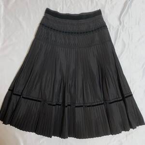 vivienne tam ヴィヴィアンタム　スカート　skirt プリーツ　黒　ブラック　black