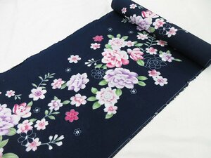 inagoya◆特選ゆかた祭り◆未仕立て【浴衣反物-注染-】 yukata fabric 綿 クイーンサイズ 教材 未使用品 美品 z4751cd