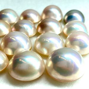 1円〜!!ツヤ抜群!!≪マベパールおまとめ153ct≫j 約30.6g mabe pearl パール 半円真珠 ジュエリー jewelry ルース 裸石 宝石 w4ま92