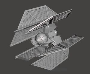 TIE/D ディフェンダー TIE/D Defender STAR WARS スターウォーズ 3Dプリント 未塗装・未組立 宇宙戦闘機 Space Ship Space Fighter SF