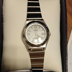 【カシオ】 ウェーブセプター 新品 腕時計 シルバー LWQ-10DJ-7A1JF 電波ソーラー 未使用品 レディース 女性 CASIO