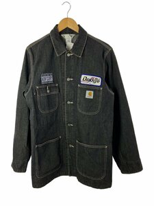 Carhartt◆90s/Gジャン/M/コットン/BLK/無地/00108-01