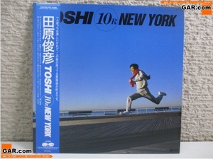 KE25 レコード 田原俊彦 「TOSHI 10R NEW YORK」 帯付き LP アナログ コレクション ディスプレイ