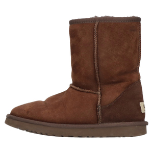 UGG アグ ムートン ショートブーティ ブーツ ブラウン US7/24cm S/N 5825