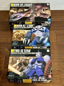 HGUC 1/144 機動戦士ガンダム ジオン軍 プラモデル3種セット 新品未組立 ギャン(旧モデル) ズゴック アッガイ 赤バンダイ