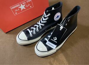 コンバース オールスター スニーカー ALL STAR チャックテイラー ハイカット ブラックレザー　 HI CONVERSE 27.5 ct70