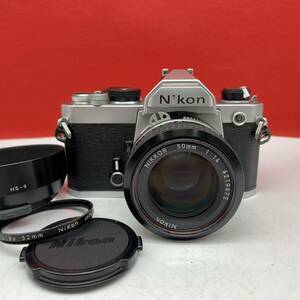 □ Nikon FM フィルムカメラ 一眼レフカメラ ボディ NIKKOR 50mm F1.4 Ai レンズ シャッター、露出計OK ニコン