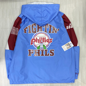 USA正規品【M】Mitchell&Ness ミッチェル＆ネス MLB フィラデルフィア フィリーズ Team Origins アノラック ウィンドブレーカー Phillies