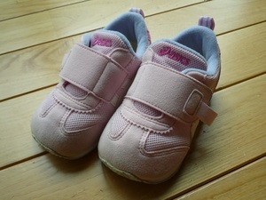 アシックス asics 女の子用 ベビーシューズ ピンク 14.0cm 中古 美品