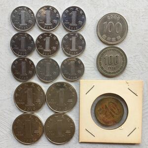 特年 貨幣 硬貨 古銭 外国銭 コイン 韓国 旧10ウォン 1972 / 旧100ウォン 1974 / 100ウォン 2000 / 中国 1元 1角 白銅貨 中国人民銀行