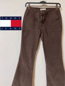 ★TOMMY JEANS★トミージーンズ★ジーンズ★フレアパンツ★デニム★ベルボトム★レースアップデザイン★サイズ3★