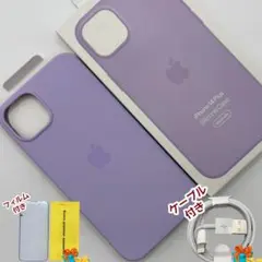 新品純正同等品-iPhone14plusシリコンケース-ライラック　044