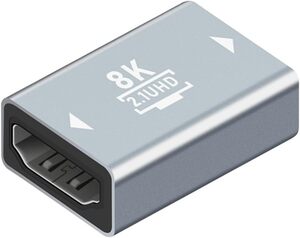 1個 LpoieJun HDMI 中継アダプター8K対応 48Gbpsハイスピード 延長コネクター (メス - メス） (1個)