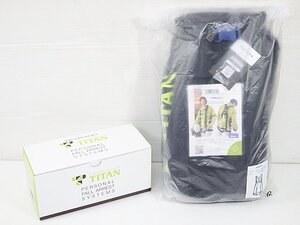 ∞ TITAN タイタン 墜落制止用器具 フルハーネス+ランヤード パンゲア ホライゾン PAHN-10A-BL Lサイズ HL-EB01 ブラック サンコー □H8