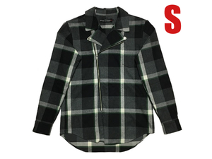 RIDERS FLANNEL SHIRT GRAY CHECK S/グレーチェックネルシャツライダースジャケットw riders jacketsjktvintage古着アメカジホットロッド