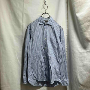 COMME des GARCONS HOMME DEUX ウール切替ストライプシャツ 長袖シャツ XS DF-B024 コムデギャルソンオムドゥ