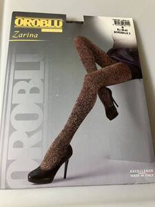 【送料無料】 OROBLU TREND zarina S EU38-40 bordeaux 3 tights lurex pattern オロブル 60デニール ラメ 柄 タイツ パターン デザイン