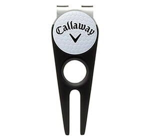 【新品】Callaway　キャロウェイ　ゴルフ グリーンフォーク マーカー付 ディボットツール　　ブラック