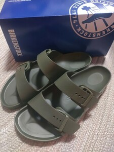 新品 未使用 BIRKENSTOCK Arizona EVA 42 27cm カーキ オリーブグリーン レギュラー ビルケンシュトック アリゾナ サンダル メンズ ドイツ