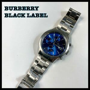 BURBERRY BLACK LABEL クォーツクロノグラフ アナログ 腕時計