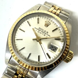 F884-SG6-175◎ ROLEX ロレックス OYSTER PERPETUAL DATE オイスターデイト ref.6917 5番 レディース 腕時計 自動巻き 稼働 コマ付き