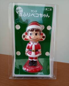 レトロ 不二家 ペコちゃん Mini首ふりペコちゃん サンタ クリスマス 未開封品