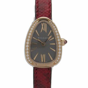 ブルガリ セルペンティ ダブルスパイラル ダイヤベゼル 腕時計 ウォッチ ブランドオフ BVLGARI K18PG（ピンクゴールド） 腕時計 PG/SS/革