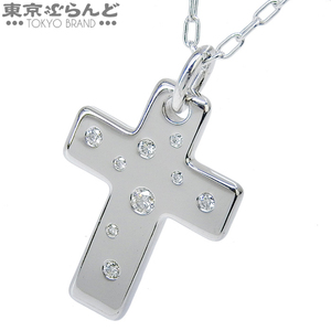 101754688 ティファニー TIFFANY&Co. ドッツクロス 9PD ネックレス ホワイトゴールド K18WG レディース 仕上済