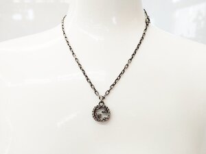 中古品 GUCCI インターロッキングG ペンダント ネックレス シルバー 925 グッチ アクセサリー / 名古屋発1-128△