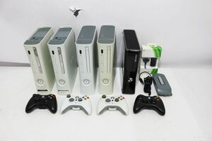 E028H 035 Microsoft XBOX360 本体 5台 + コントローラー等 周辺機器 まとめて 現状品 ジャンク