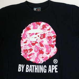 ★一円★BAPEKAWS 半袖Tシャツ Sサイズ ピンクカモ柄 A BATHING Ape 