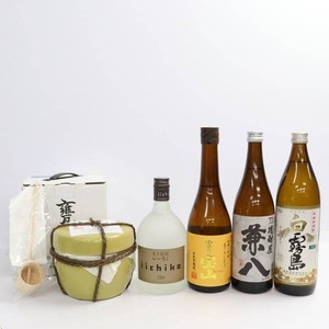 【5本セット】焼酎各種（甕雫 20度 900ml 詰日23.03 陶器（重量 2110g）等）O24K050010