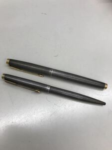 B1548【アンティーク】パーカー14K万年筆&ボールペン STERING CAP&BARREL USA