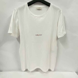 SAINT LAURENT PARIS 464572 ミニロゴ 半袖シャツ＜衣類＞サンローランパリ サイズS メンズ ブランド アパレル ホワイト Tシャツ