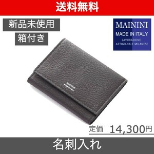 【MININI マイニーニ 名刺入れ/カードケース 】ラルコバレーノ ダークブラウン*オレンジ Begin掲載 アローズ取扱い ( 新品未使用 ) 351DB