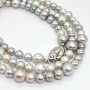 ◆アコヤ本真珠ロングネックレス◆S 約68.7g 約85.0cm 約6.5-10.0mm珠 pearl パール jewelry necklace ジュエリー DA0/DB0