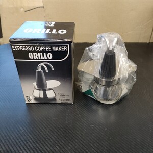 CAFFETTIERA ESPRESSO GRILLO エスプレッソ コーヒーメーカー　コーヒーポット　ステンレス　ヴィンテージ