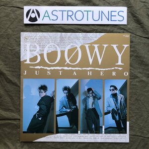 傷なし美盤 良ジャケ ステッカー付 1986年 オリジナルリリース盤 ボウイ Boowy LPレコード Just A Hero J-Rock 氷室京介 布袋寅泰