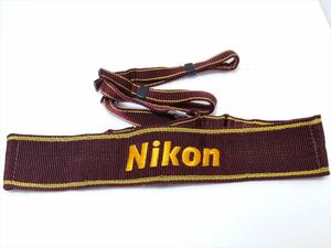 Nikon 純正 刺繍 ストラップ 茶色(ブラウン)　黄色(イエロー)　　ニコン 送料140円　661