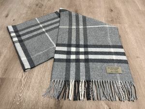 BURBERRY　バーバリー　マフラー　カシミア100％　グレー　料無料!!!