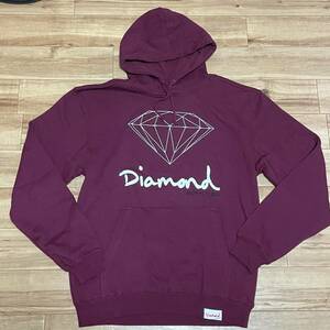 【M】 Diamond Supply Co. ダイヤモンドサプライ OGロゴ プルオーバー パーカー バーガンディ USA正規品 ピスタグ付 ストリート (P2)