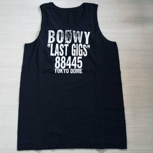 当時物 1988年 BOOWY A⑬ タックトップ 黒 LAST GIGS 88445 TOKYO DOME 新品 グッズ 氷室京介 布袋寅泰