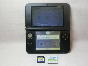 【№4061-ｇ6011】中古：Nintendo 3DSLL ポケットモンスター　プレミアムゴールド　ゲーム機本体・ソフト付き　タッチペンなし