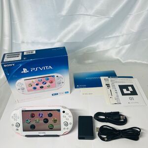 ★1円〜 超美品 FW3.67 動作確認済 SONY PS Vita PCH-2000 ZA19 ライトピンク ホワイト Wi-Fiモデル 本体 Play Station Lighti Pink White