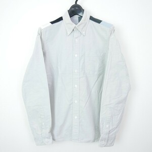 13AW 13FW uniform experiment BACK PANEL COLOR CHART B.D SHIRT 長袖 バック パッチワーク 切り替え ボタンダウンシャツ GRAY CHART 1