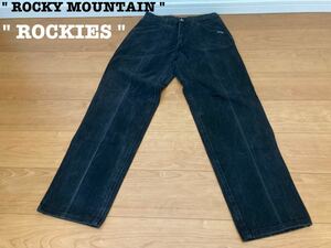 ★ROCKY MOUNTAIN ROCKIES★米国製、アウトドア老舗ブランド！　ロッキーマウンテン、ロッキーズプラックジーンズ★キャンプ