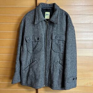 FEATHERTOP アウトドアジャケット ウール100% S ジップアップ 古着 オーストラリア製　ツイード